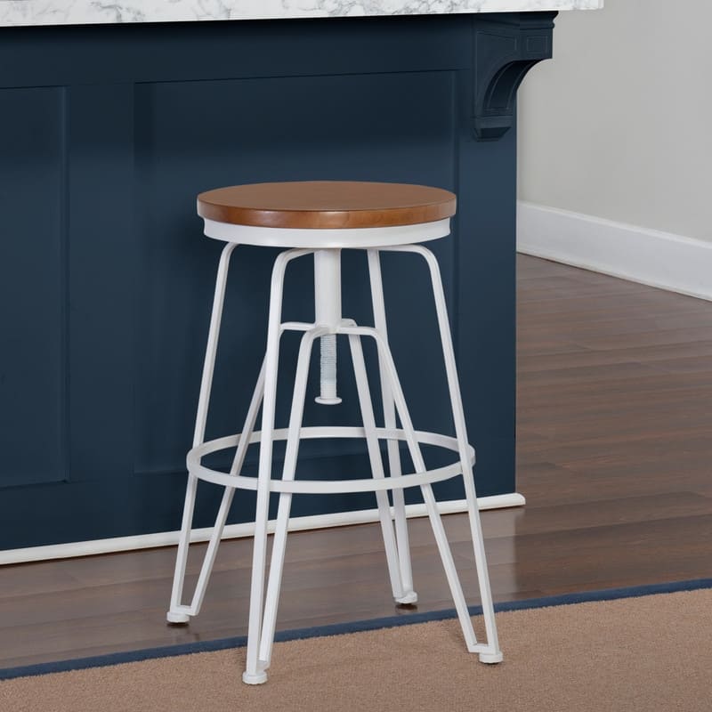 Aimes Wood and Metal 25-29 Inch Adjustable Stool