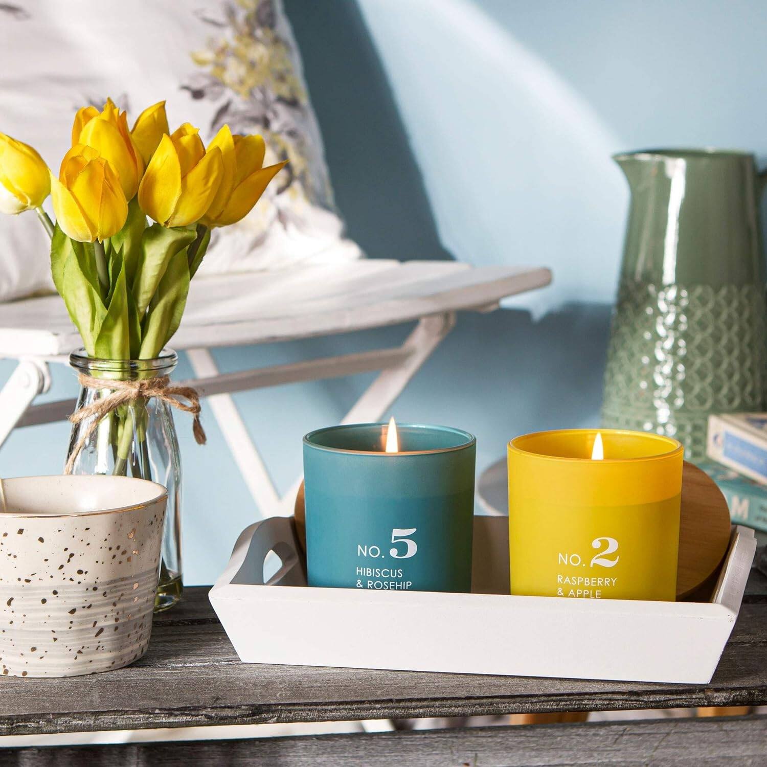 Wax Lyrical HomeScenter No 1 Water Lily and Lilac Candle 42 HourBurn