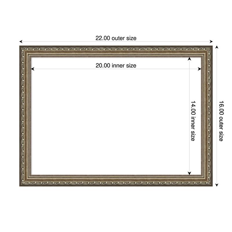 Amanti Art Parisian Silver Framed Dry Erase Magnetic Board - 22 x 16 in