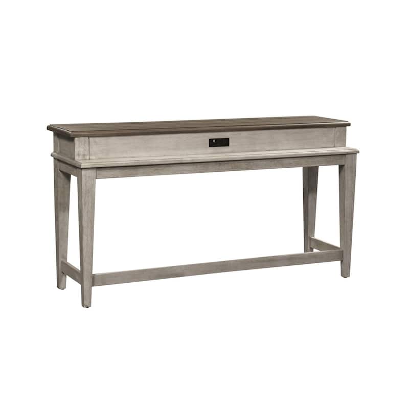 Heartland Antique White Console Bar Table