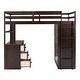 preview thumbnail 55 of 53, Muti-Functional Twin Size Loft Bed with Desk and Wardrobe, Solid Guardrails and Ladder