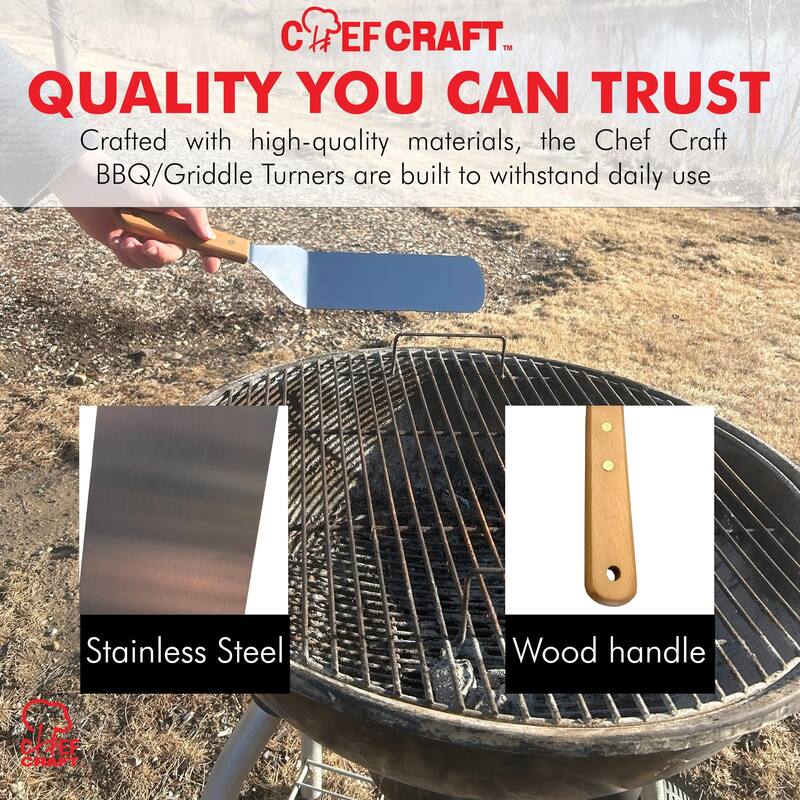 Chef Craft 14.5-inch Extra-Long Stainless Steel BBQ Griddle Turner