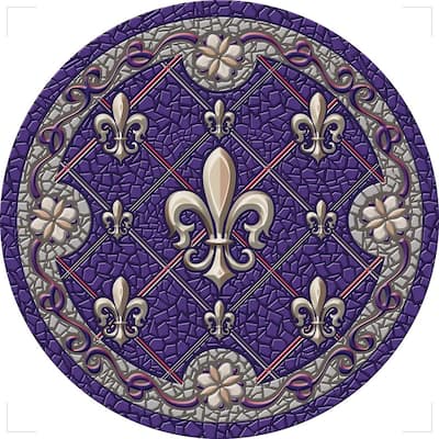 Fleur De Lis Decorative Pool Mat - Pool Art