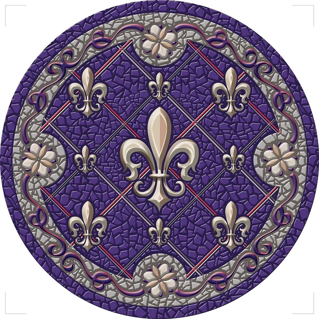 Fleur De Lis Decorative Pool Mat - Pool Art