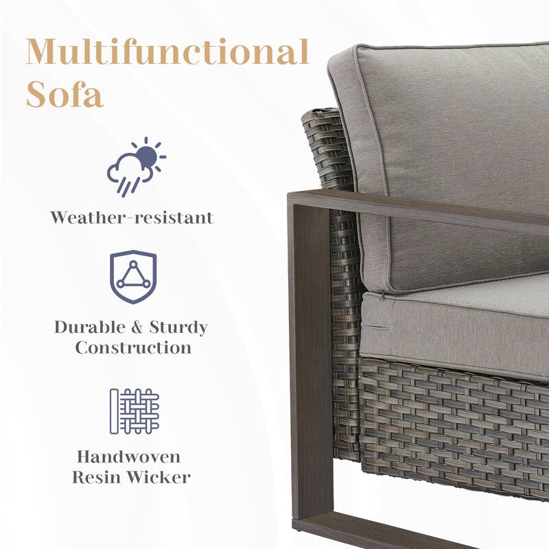 Pocassy Sofa with Swivel Chair, Club Chair, Ottoman Funiture