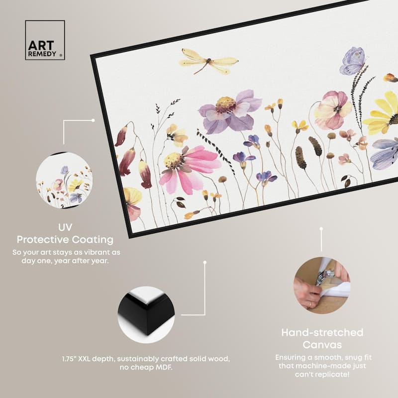 Floral Over Door Art Panoramic Canvas by Art Remedy