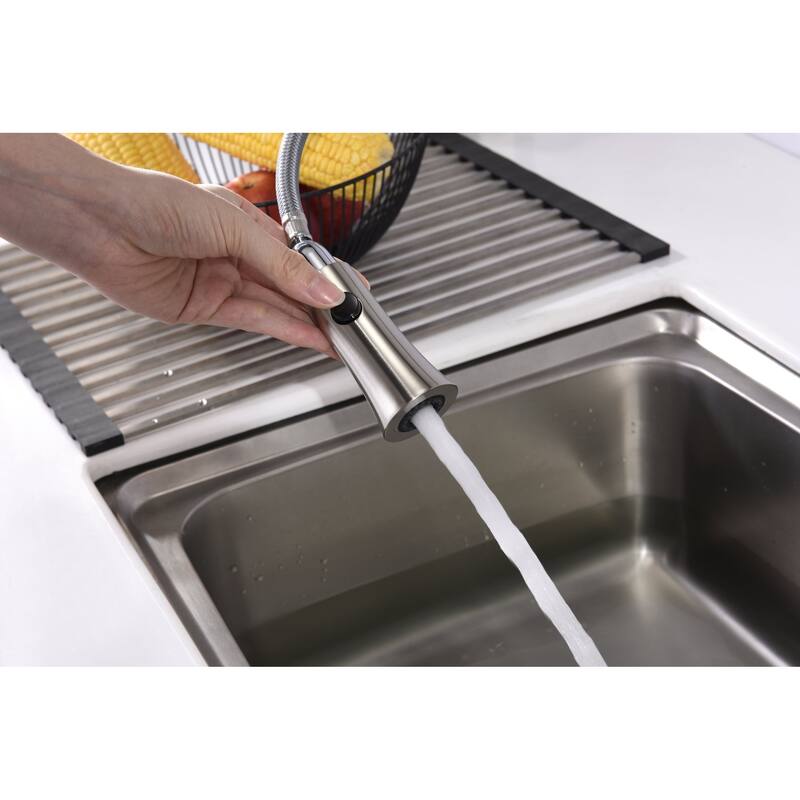 Ultra Faucets Euro Collection Single-Handle Kitchen Faucet With Pull-Down Spray