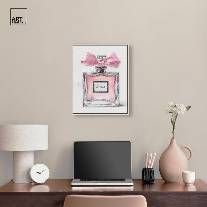 Simple Perfume Bow Canvas by Art Remedy