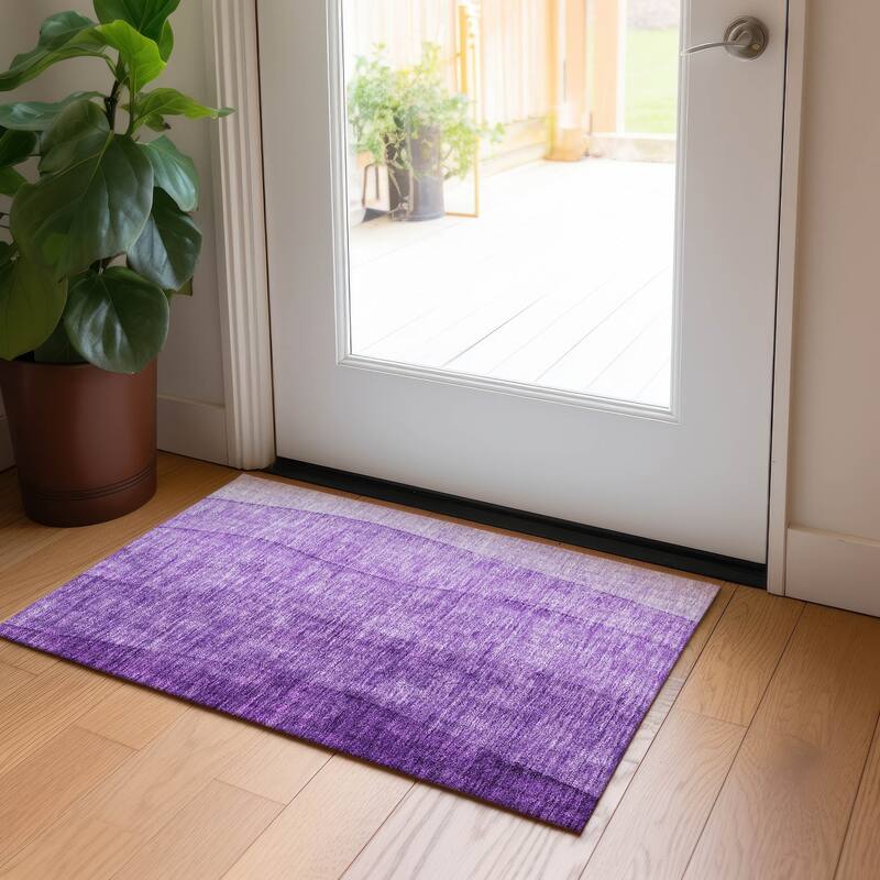 Machine Washable Indoor/ Outdoor Chantille Modern Horizon Rug