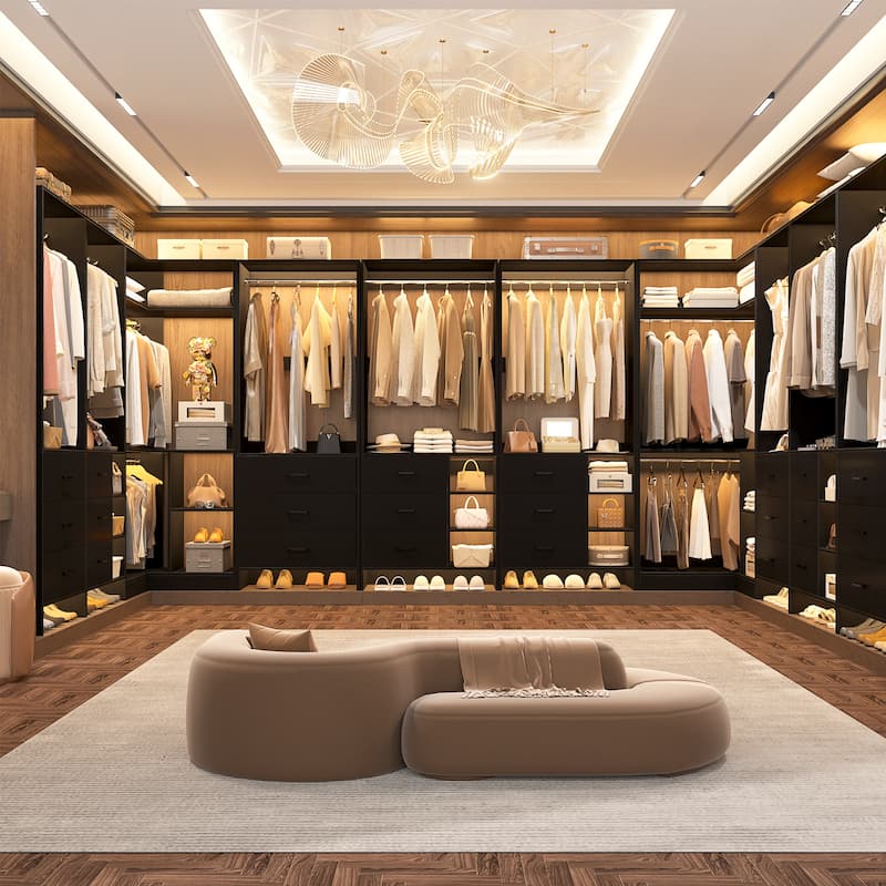 Cimly Set of 3 Freestanding Corner Closet System, Space-saving Closet Organizer for Walk-in/ Reach-in Closet