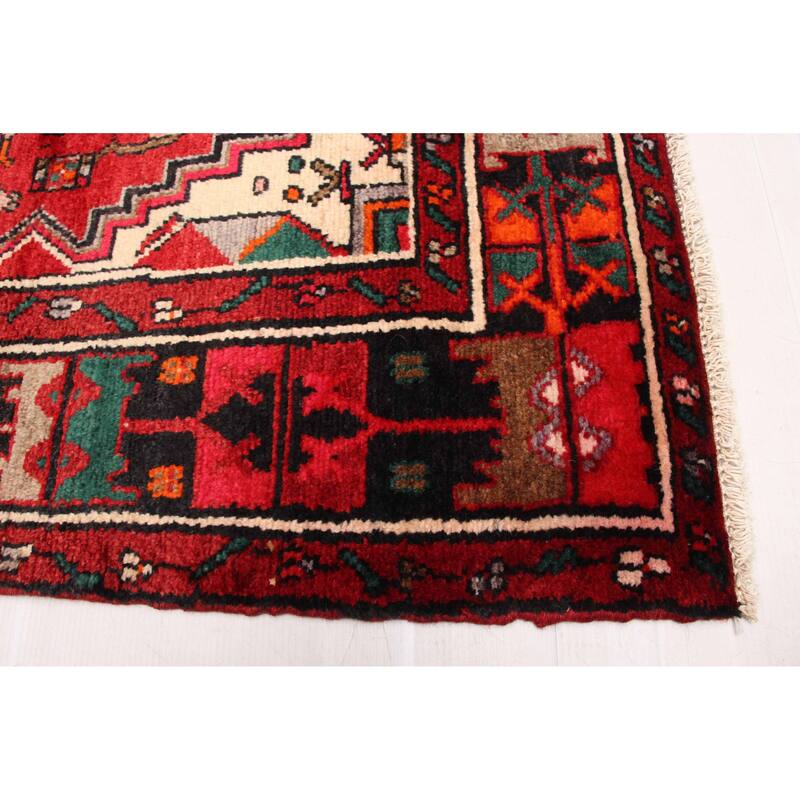ECARPETGALLERY Hand-knotted Andelz Red Wool Rug - 4'5 x 8'2