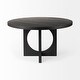 preview thumbnail 2 of 13, Liesl Black Solid Wood Round Dining Table