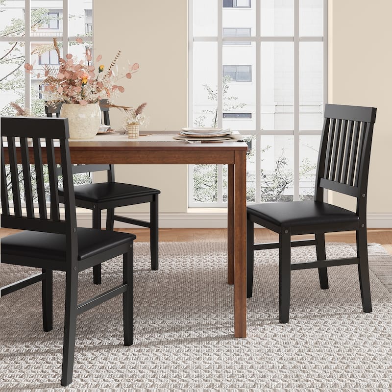 Rubber Wood Dining Chairs Set of 6