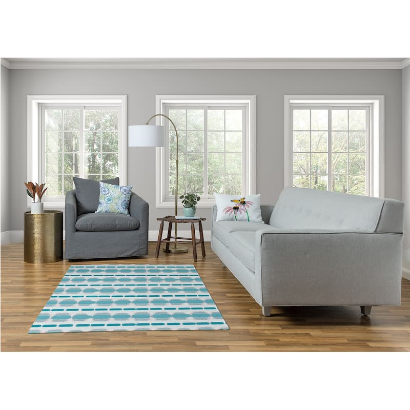 Watercolor Stripe Spring Chenille Rug
