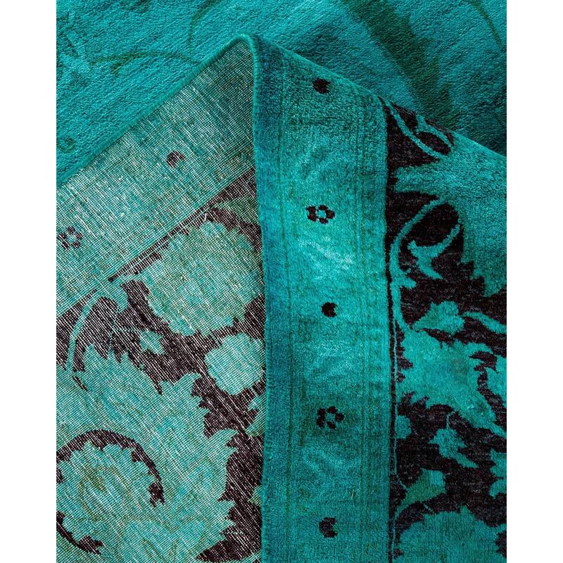 Fine Vibrance, One-of-a-Kind Hand-Knotted Area Rug - Blue, 9' 2" x 12' 1" - 9' 2" x 12' 1"