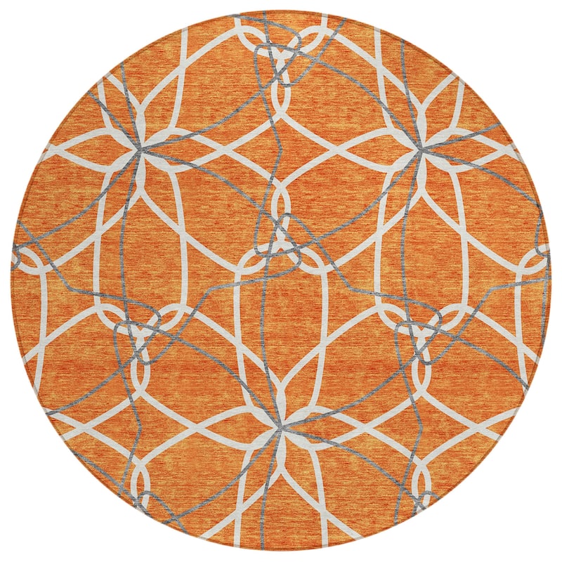HomeRoots Geometric Modern Rectangle Outdoor Rug