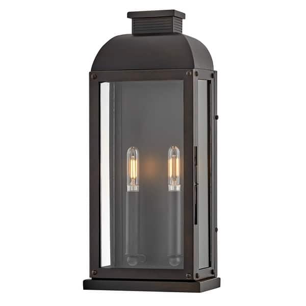 slide 1 of 1, Hinkley Lighting 28834 Tiverton 2 Light 17" Tall Wall Sconce Oxidized Brass