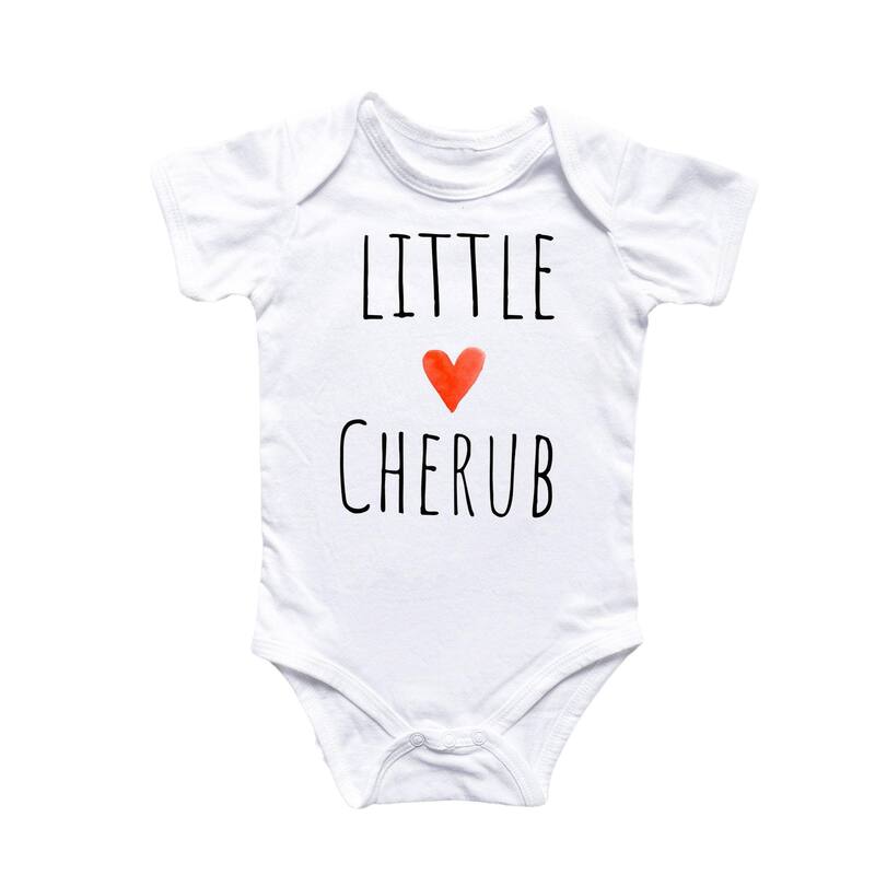 Little Cherub - Baby Boy Girl Clothes Infant Bodysuit Funny Cute Newborn - White - Newborn