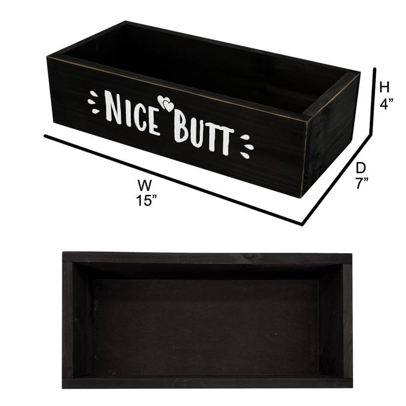 Hello Sweet Cheeks Wood Toilet Paper Holder, Farmhouse