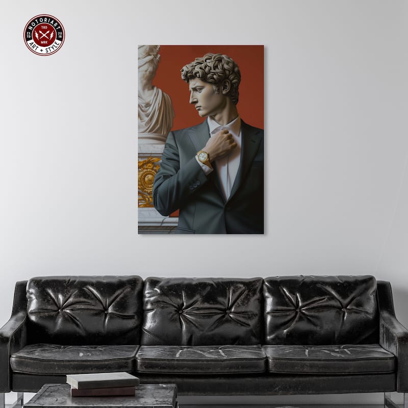 Notoriart Sculpture With Style Gallery Wrapped Men Style 1 Piece Canvas Wall Art