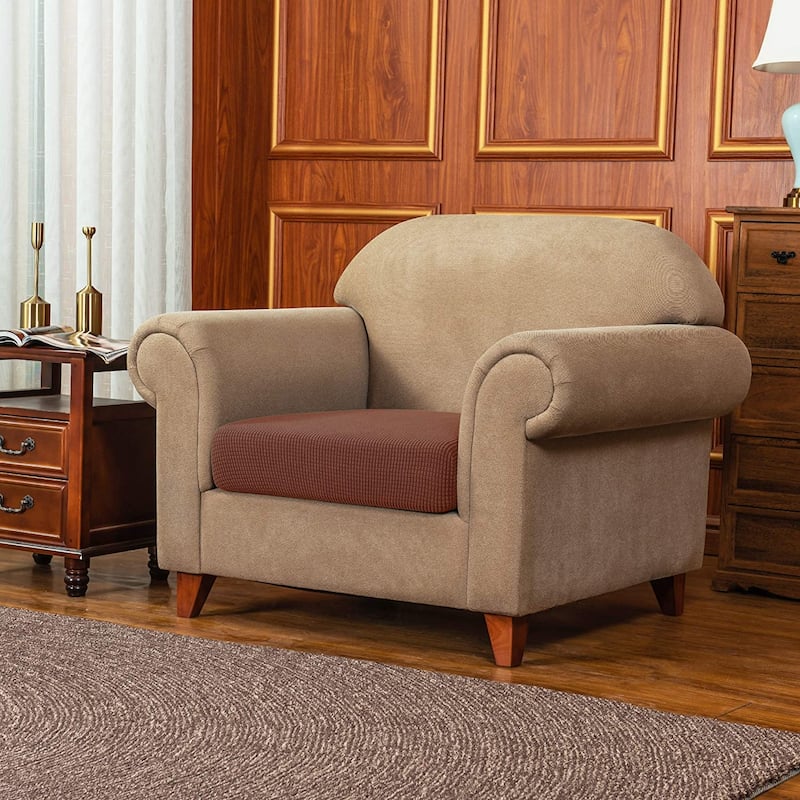 Subrtex Stretch Separate Sofa Cushion Slipcovers (1/2/3 PCS) - 1 PCS - Brick