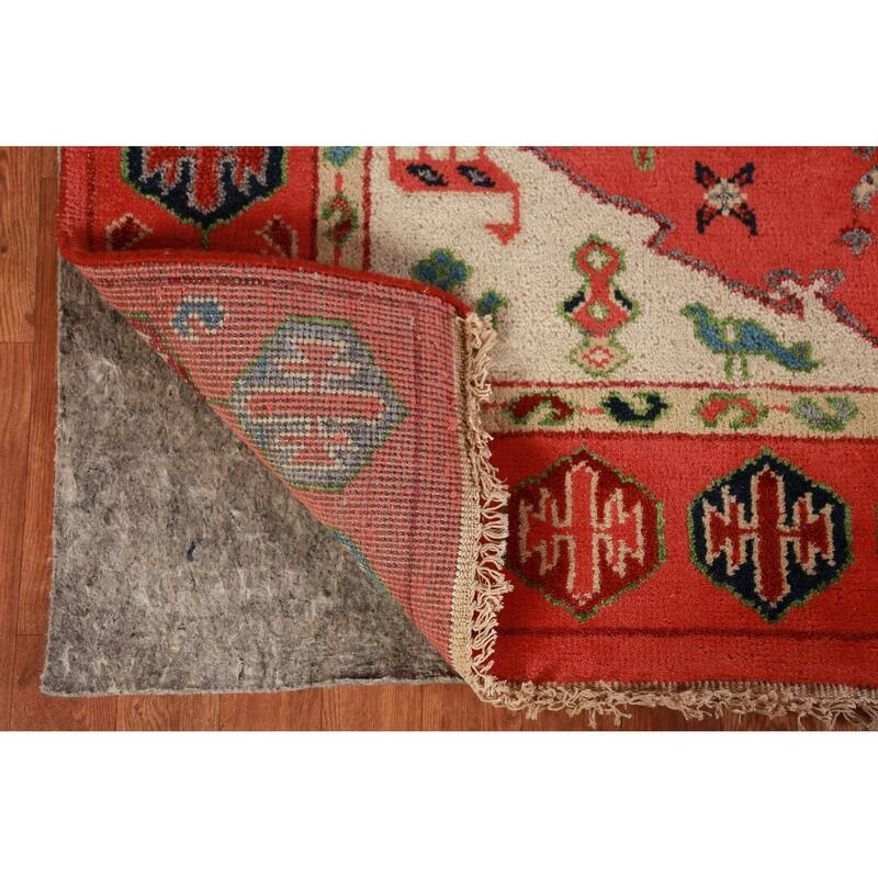 Animals Tribal Kazak Oriental Area Rug Hand-Knotted Wool Carpet - 5'0" x 7'8"