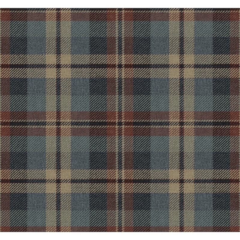 Harry & Grace Thornbury Tailored Plaid Peel and Stick Wallpaper - 20.5 in. W x 18 ft. L - Americana