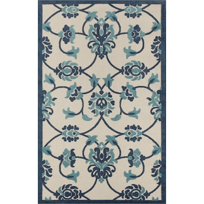 Sevita Floral Damask High-Low Indoor/Outdoor Area Rug