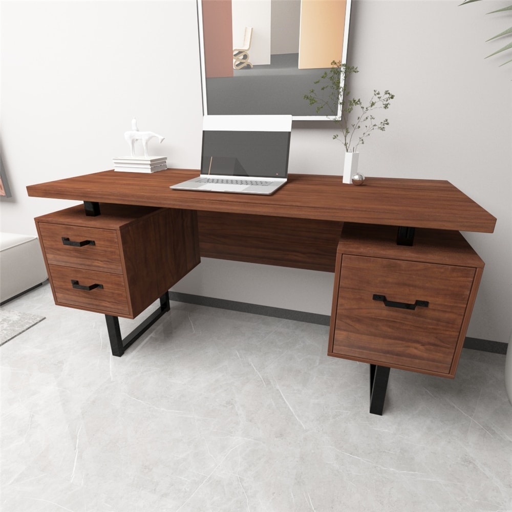 Home Office Computer Desk with Drawers Writing Study Table - On Sale ...