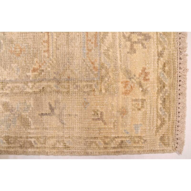 ECARPETGALLERY Hand-knotted Kavya Oushak Light Khaki Wool Rug - 5'10 x 8'11