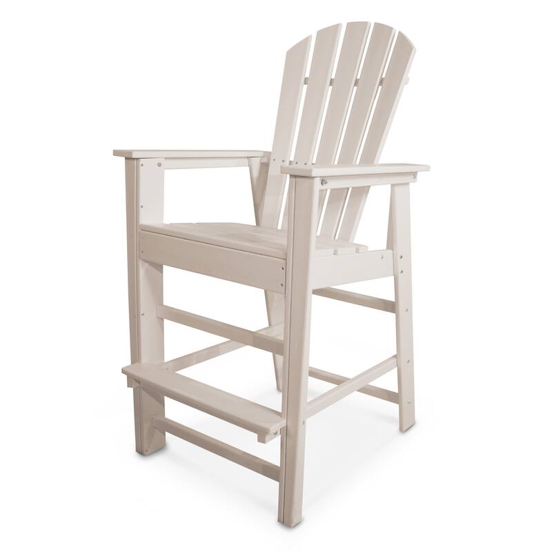 POLYWOOD South Beach Outdoor Adirondack Bar Chair - Sand