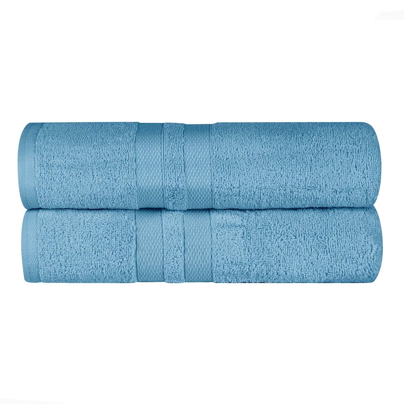 Superior Ultra-Soft Cotton Solid Medium Weight Bath Towel Set of 2