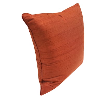 Home&Manor Semnan Dupioni Silk Pillow 18"