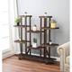 9-tier Indoor/Outdoor Wood Shelf Mobile Plant Stand