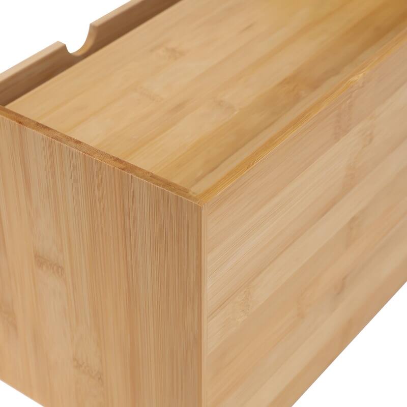 Bamboo Desktop Stackable Office Home Desk Storage Box