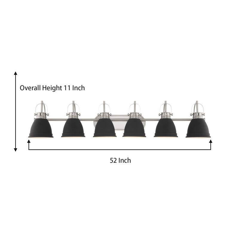 Acroma 6-light Modern Industrial Bathroom Vanity Lights - 52 inches