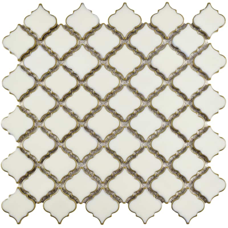 Merola Tile Hudson Tangier Snowcap White 12-3/8" x 12-3/8" Porcelain Floor and Wall Tile