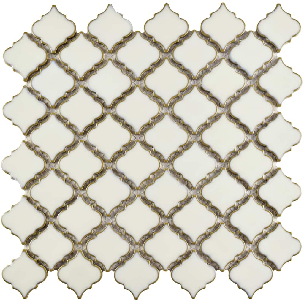 Merola Tile Hudson Tangier Snowcap White 12-3/8" x 12-3/8" Porcelain Floor and Wall Tile