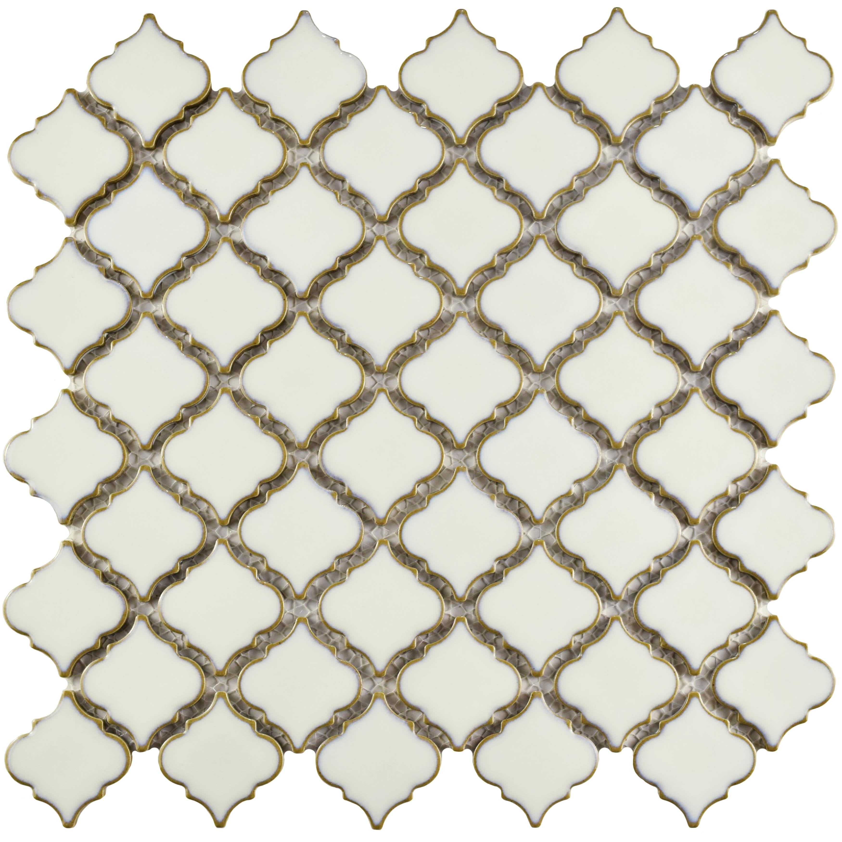 Merola Tile Hudson Tangier Snowcap White 12-3/8" x 12-3/8" Porcelain Floor and Wall Tile