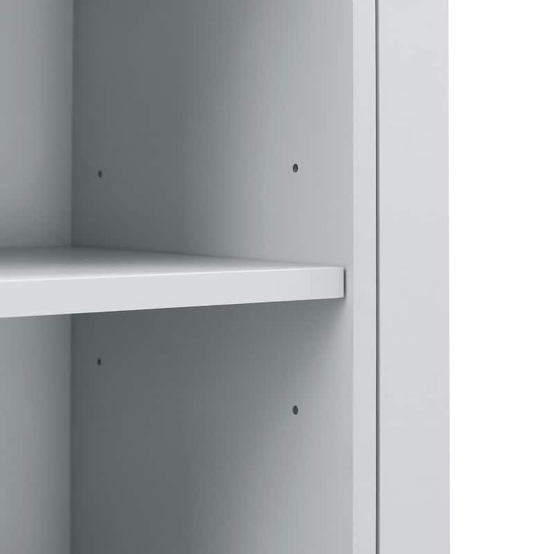 Bathroom Storage Cabinet with Doors and Drawers, Tilt-Out Laundry Hamper