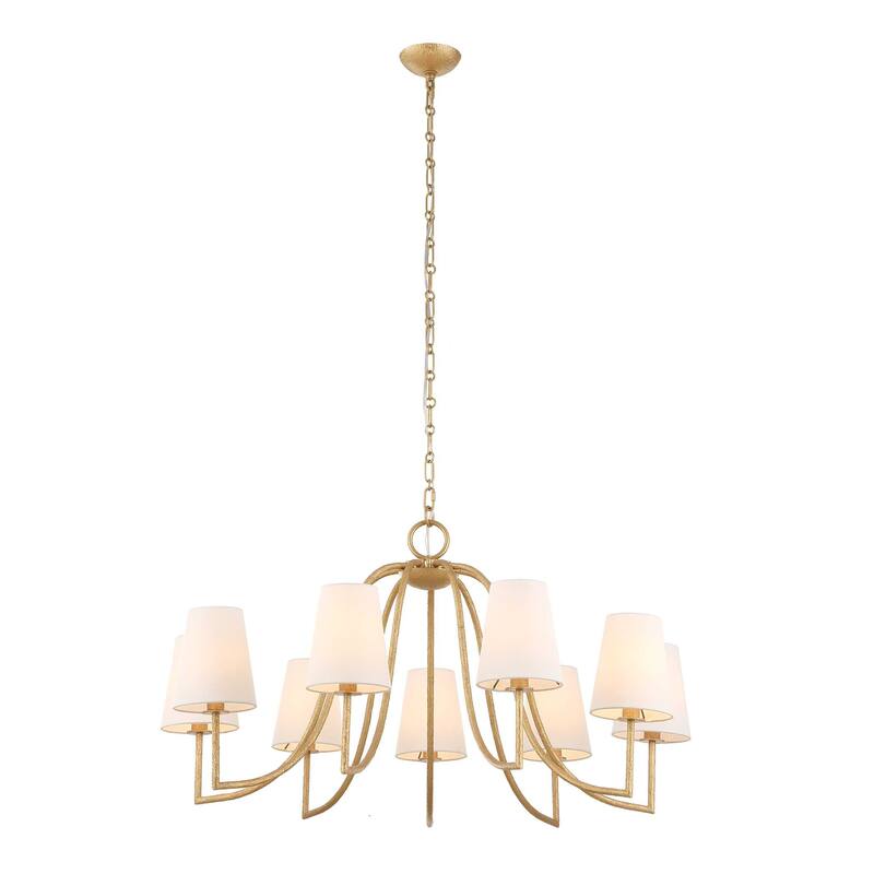 Uttermost Seville 9 Light Gold Chandelier - 42"W x 42"D x 21.625"H