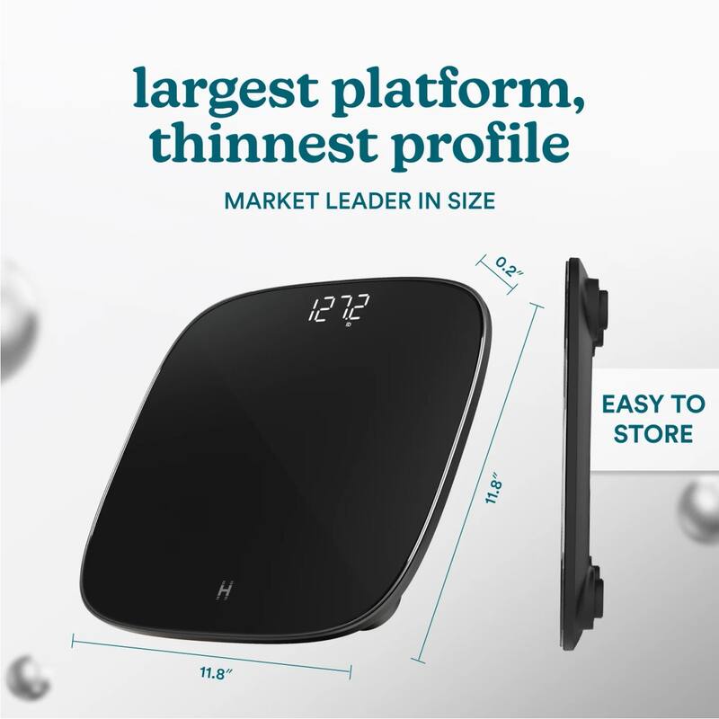 Homedics Essential Glo™ Digital Bathroom Scale with Ambient Motion-Sensing Illumination - Black