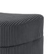 preview thumbnail 96 of 96, Upholstered Chenille Boucle Half Moon Storage Ottoman with Tray
