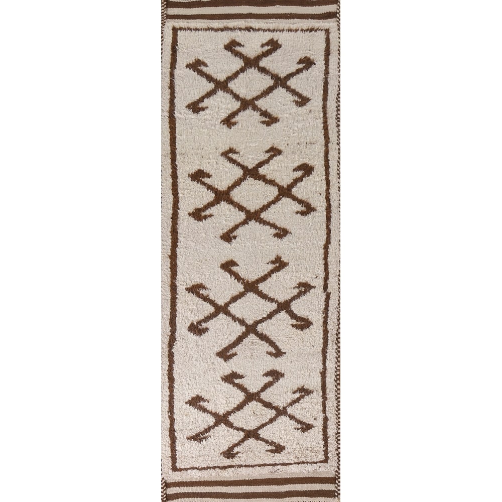 Anatolian Oriental Runner Rug Tribal Hand-knotted Wool Carpet - 3'3"x 10'9"