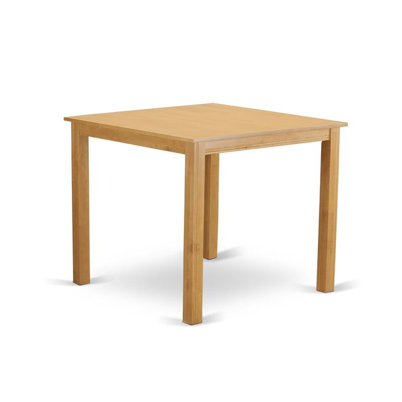 HomeStock 3-Piece Natural Brown Oak Finish Solid Wood Top Counter Height Dining Table Set