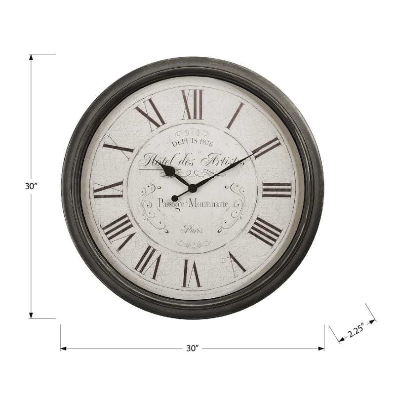30" Round Wall Clock