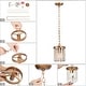 preview thumbnail 10 of 8, Coasa Boho Glam Wood Beads Pendant Lights Distressed White Cylinder Draped Island Light - D6'' x H69''