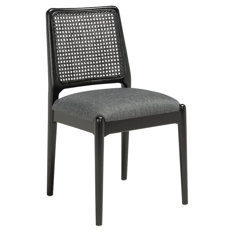 SAFAVIEH Reinhardt Rattan Cushion Dining Chair (Set of 2) - 19" W x 17.5" L x 32" H