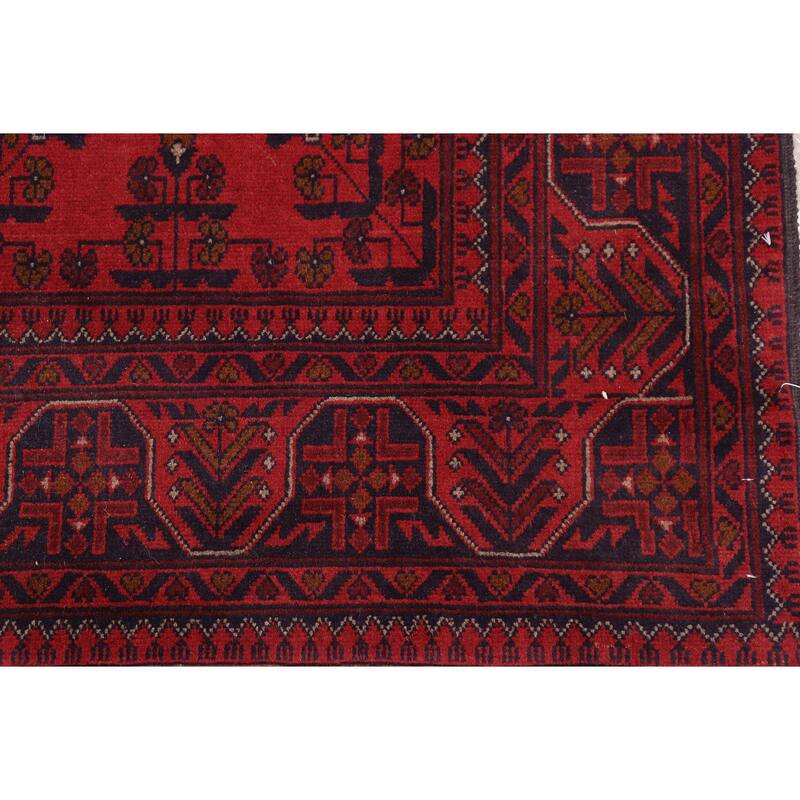 Rustic Biljik Khal Mohammadi Skye Red/Blue Rug - 4'10'' x 6'4''