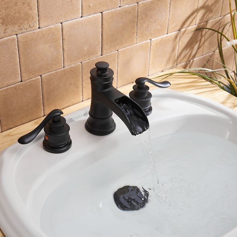 WIZ Waterfall Widespread 2-Handle Bathroom Faucet